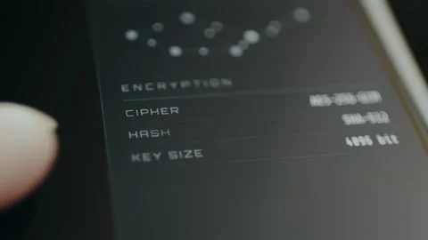Data security settings and cryptographic standards 動画素材 332892740