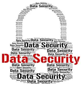 Data Security Shows Fact Bytes And Information Stock Illustration