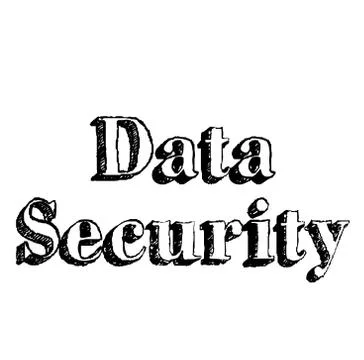 DATA SECURITY stamp on white isolated Illustrazione stock