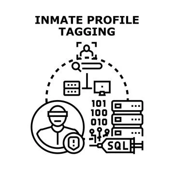 Data security system breach and profile tagging Stock Illustration