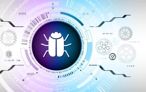 Data security system, information or network protection. Stock Illustration