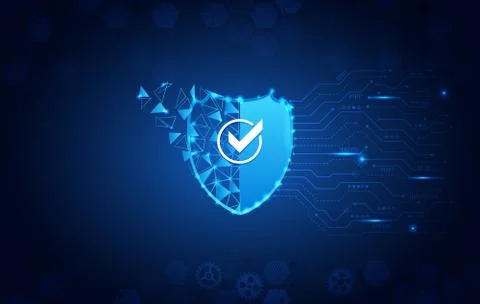 Data security system, information or network protection. Illustrazione stock