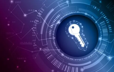 Data security system, information or network protection. Cyber security and d イラスト素材