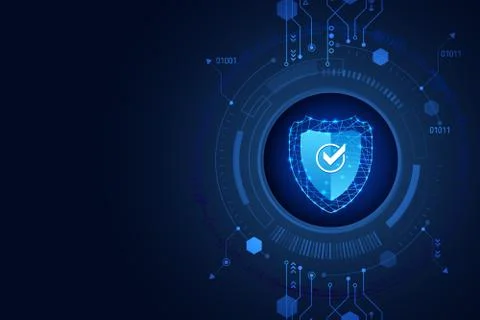 Data security system, information or network protection. Cyber security and d イラスト素材