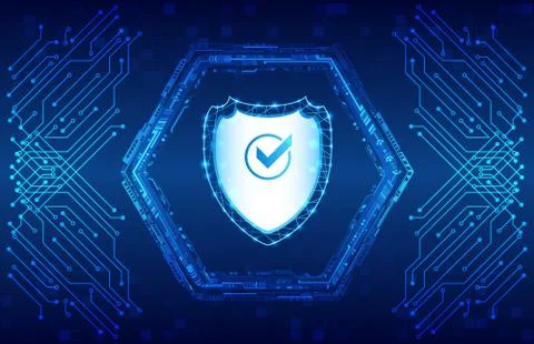 Data security system, information or network protection. Cyber security and d イラスト素材