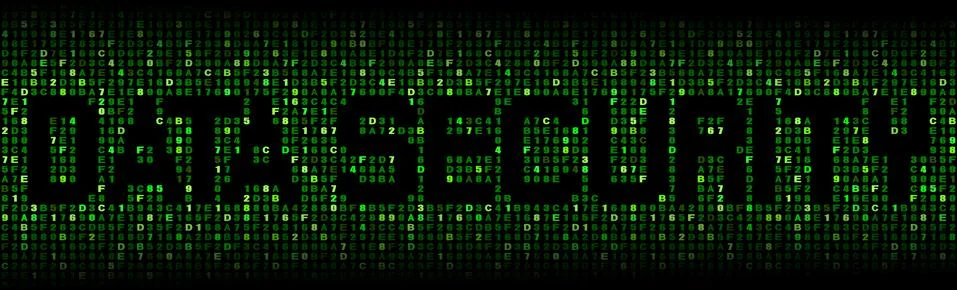 Data security text on hex code illustration Stockillustratie