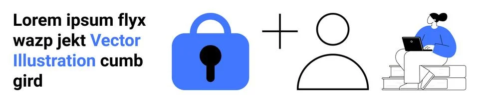 Data Security, User Privacy, and Digital Authentication Concept 스톡 일러스트