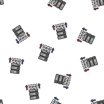 Data security vector seamless pattern Illustrazione stock