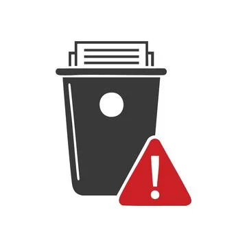 Data Security Warning Symbol. This emblem signifies an urgent alert regardi.. Illustrazione stock