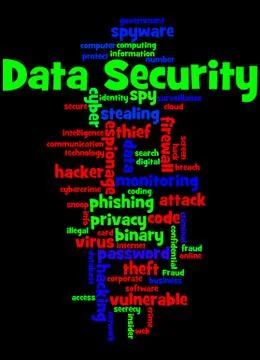 Data Security, word cloud concept Stock Illustration