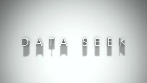 Data seek 3D title animation with shadows on a white background Stock Footage 297802277