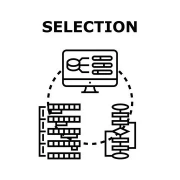 Data selection and analysis process development イラスト素材