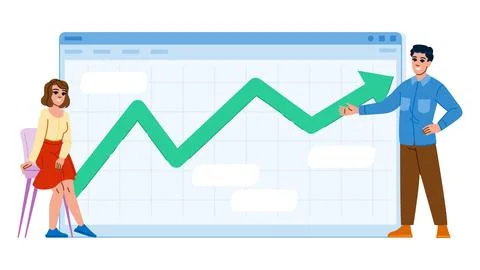 Data seo growth vector Stock Illustration