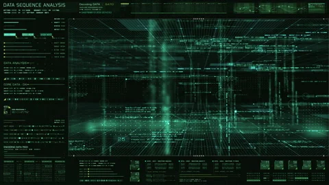 Data Sequence Simulation HUD Vidéo 136905776