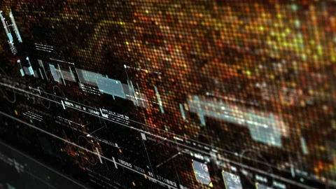 Data Sequence Simulation HUD 库存影片 136906789