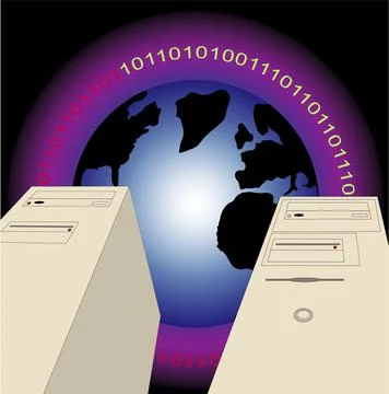 The Data Server 3 2004 Linda Braucht (20th C. American) Computer graphics 库存插图