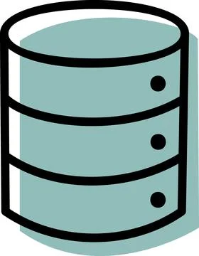 Data server and storage base icon Stock Illustration