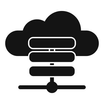 Data server cloud icon simple vector. File storage Illustrazione stock