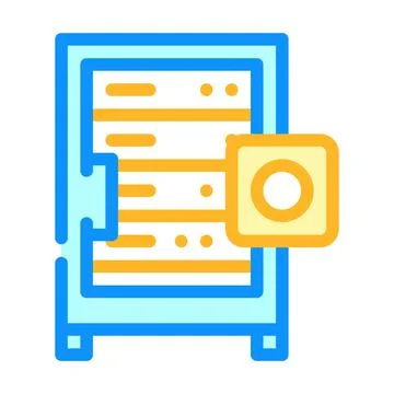 Data server color icon vector isolated illustration Illustrazione stock