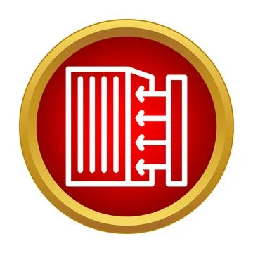 Data server hosting connection icon with arrows Stock Illustration