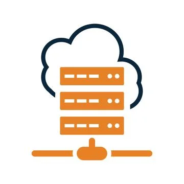 Data server, hosting storage icon. Simple editable vector graphics. Stock Illustration