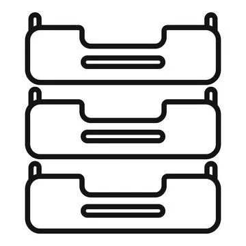 Data server icon showing cloud storage technology Stock Illustration