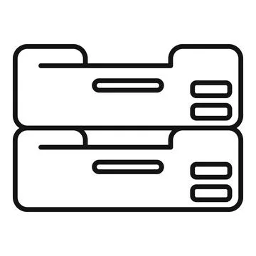 Data server icon showing cloud computing system Illustrazione stock