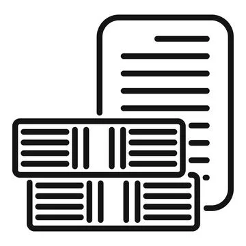 Data server icon showing storing information in database Stock Illustration