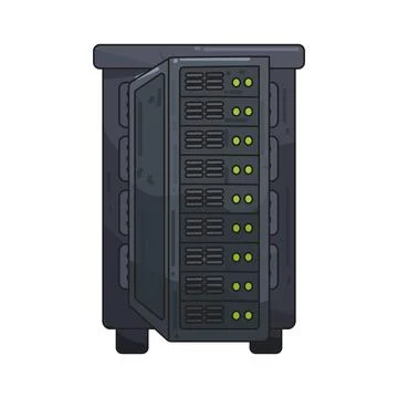 Data Server illustration 스톡 일러스트