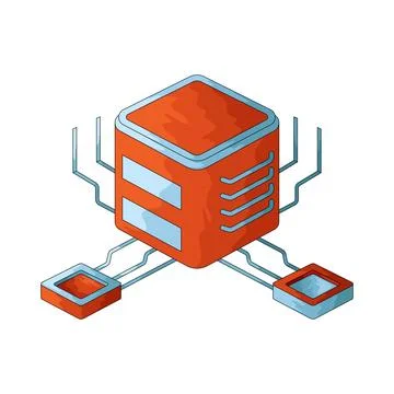 Data Server illustration Stockillustratie