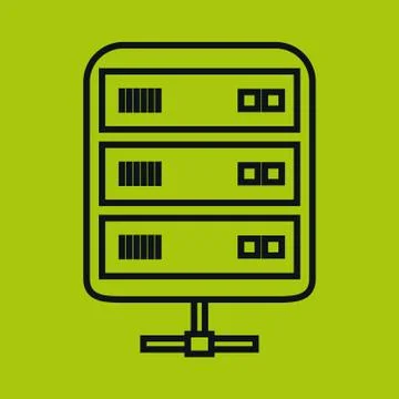 Data server isolated icon Stock Illustration