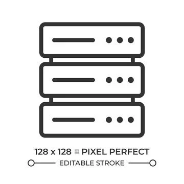Data server line icon Stock Illustration