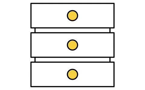 Data server line icon with stacked cylindrical shape representing database .. Stock Illustration