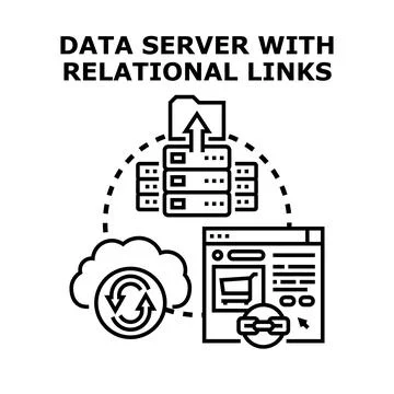 Data server managing cloud storage and web services 스톡 일러스트