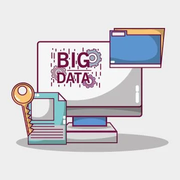 Data server network center technology 스톡 일러스트