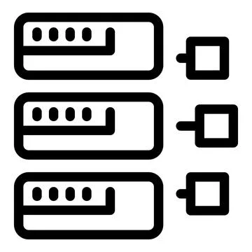Data server network connection sharing icon Stock Illustration