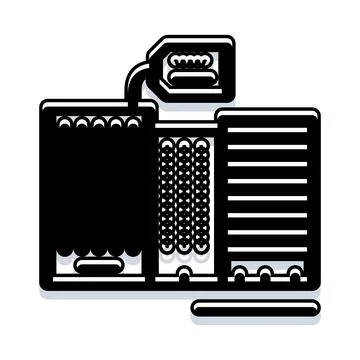 Data server network technology infrastructure illustration イラスト素材