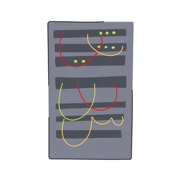 Data server rack cartoon vector illustration イラスト素材