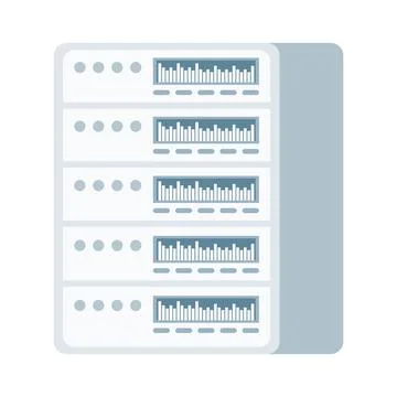 Data server rack Stock Illustration