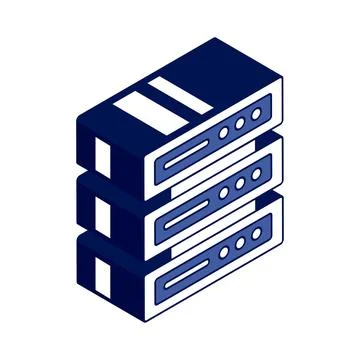 Data server rack Illustrazione stock