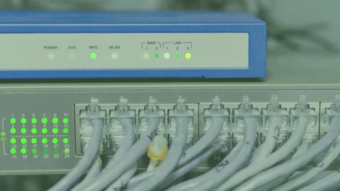 Data server room HUD motion video footage. Digital server room with device si Stock Footage 168411820