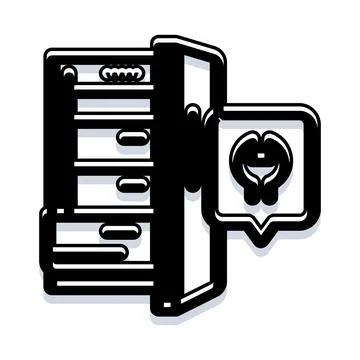 Data server storage with cloud computing architecture Stock Illustration