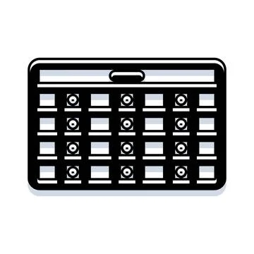 Data server storage rack computing cluster processing information イラスト素材