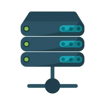 Data server technology system Illustrazione stock