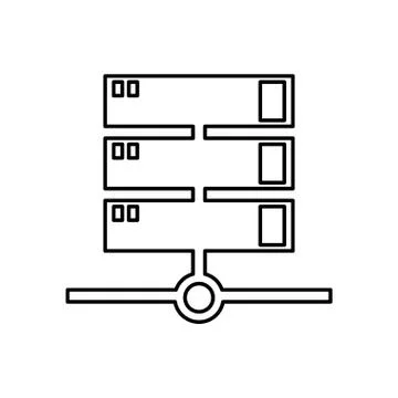 Data server tower isolated icon イラスト素材