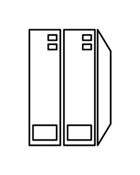 Data server tower isolated icon イラスト素材