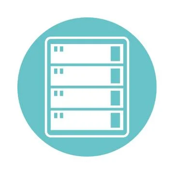 Data server tower isolated icon イラスト素材