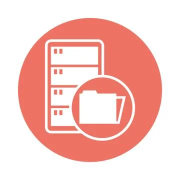 Data server tower isolated icon イラスト素材