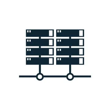 Data server tower isolated icon Stock Illustration