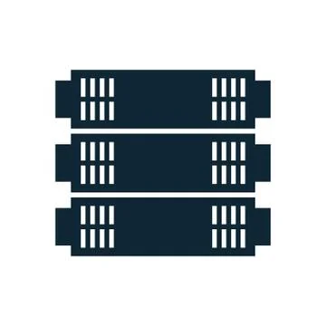Data server tower isolated icon イラスト素材